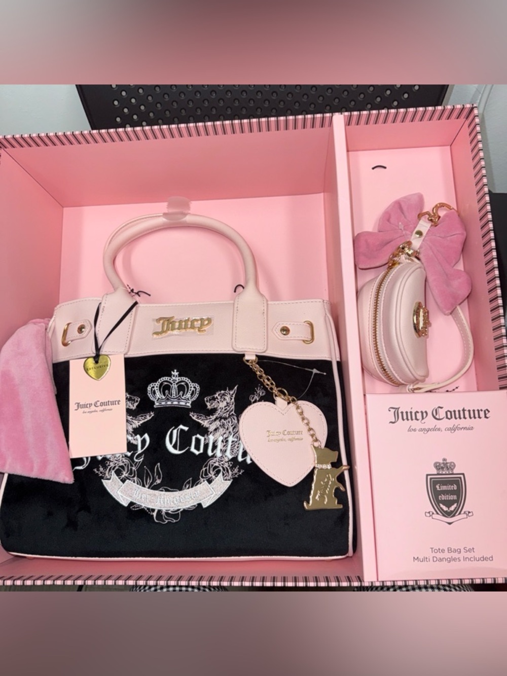 NEW Juicy Couture Liquorice Heritage Tote Set #fashion #y2k #juicycouture